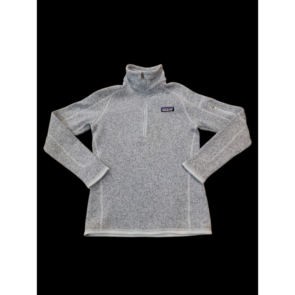 Patagonia Women's Better Sweater 1/4 Zip Fleece Pullover Gray XS Excellent